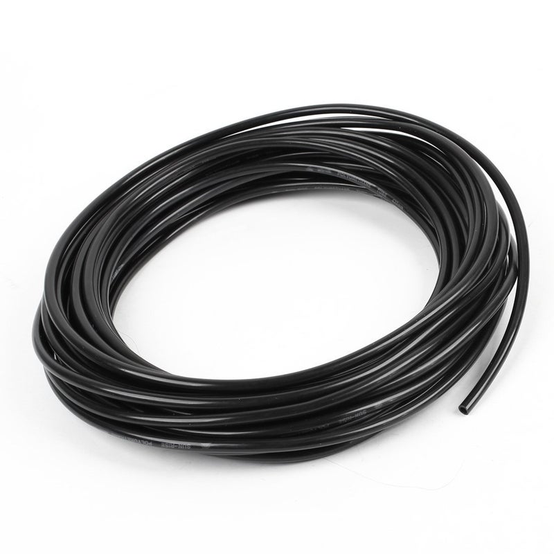 URBEST 6mm x 4mm 12 Meter 39.4ft Pneumatic Air PU Hose Pipe Tube Black for Push Type Quick Fittings - Image 1